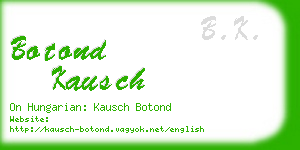 botond kausch business card